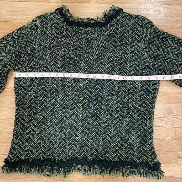 Curio bucle tweed fringed old money quiet luxury couture inspired cardigan Med - Picture 4 of 6